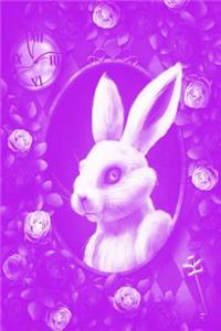 Alice in Wonderland Pastel Modern Journal - Inwards White Rabbit (Purple)