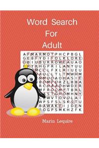 Word Search For Adult