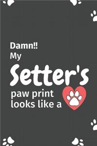 Damn!! my Setter's paw print looks like a