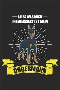 Dobermann: Notizbuch/Tagebuch/Aufgabenheft/120 Seiten/Blanke Seiten,6x9 Zoll