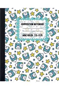 White Bunny Composition Notebook