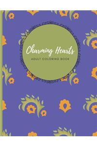 Charming Hearts Adult Coloring Book