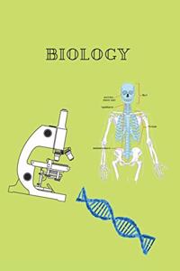 Notebook with squared paper 240 pages, 6x9 School Notebook, bilateral, two-sided, Chemistry, Biology