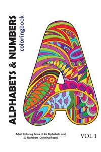 Alphabets and Numbers Coloring Book