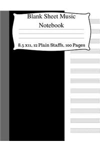 Blank Sheet Music Notebook