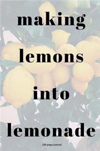 Lemons to Lemonade 120 Page Journal