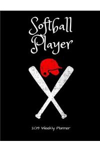 Softball Player 2019 Weekly Planner