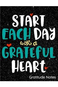Start Each Day with a Graceful Heart Gratitude Notes