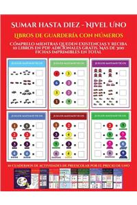 Libros de guardería con números (Sumar hasta diez - Nivel Uno)