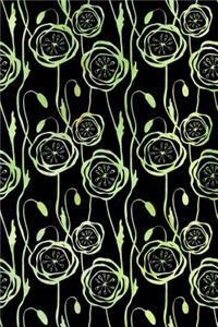 Journal Notebook Scribbly Watercolor Flowers Pattern 6