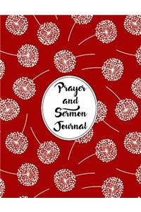 Prayer and Sermon Journal Notebook Dandelions Pattern 12