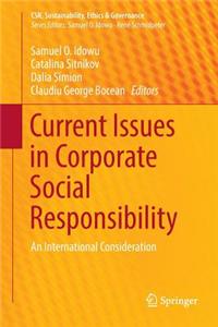 Current Issues in Corporate Social Responsibility