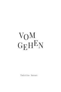 Vom Gehen