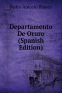 Departamento De Oruro (Spanish Edition)