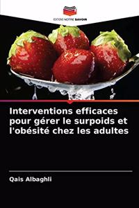 Interventions efficaces pour gérer le surpoids et l'obésité chez les adultes