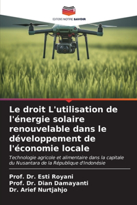 Le droit L'utilisation de l'énergie solaire renouvelable dans le développement de l'économie locale