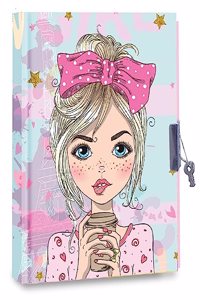 Girls Dairy with Locks (Blue)