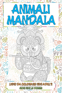 Libri da colorare per adulti - Fiori per le donne - Animali Mandala