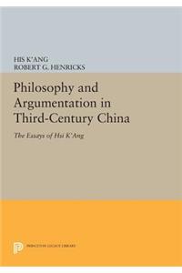 Philosophy and Argumentation in Third-Century China