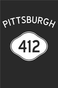 Pittsburgh Notebook - Pennsylvania Gift - Area Code Pittsburgh Journey Diary - Pennsylvania Travel Journal
