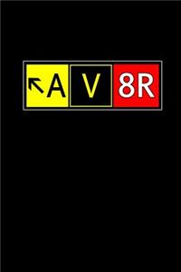 Airport Taxiway Sign Pilot: Notebook - Journal - Diary - 110 Lined pages