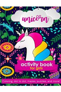 Unicorn Activity Book For Girls