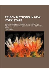 Prison Methods in New York State; A Contribution to the Study of the Theory and Practice of Correctional Institutions in New York State