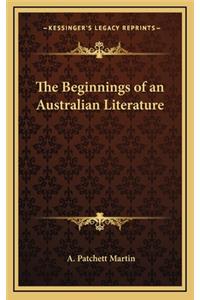 The Beginnings of an Australian Literature