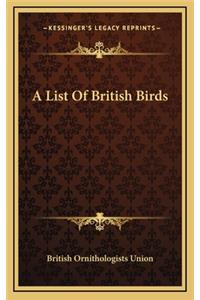 A List of British Birds