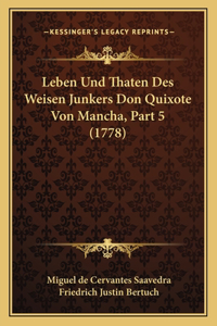 Leben Und Thaten Des Weisen Junkers Don Quixote Von Mancha, Part 5 (1778)