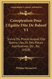 Conspiration Pour L'Egalite Dite De Babeuf V1