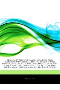 Articles on Members of the 13th Seanad, Including
