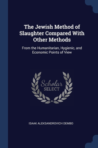 Jewish Method of Slaughter Compared With Other Methods