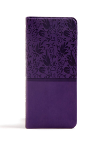 CSB Large Print Compact Reference Bible, Purple Leathertouch, Indexed