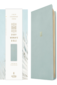 NLT Every Woman's Bible (Leatherlike, Sky Blue, Red Letter, Filament Enabled)