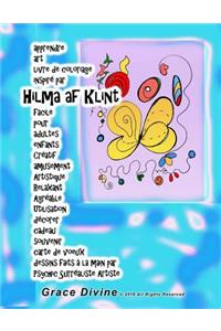 apprendre art livre de coloriage inspiré par Hilma af Klint facile pour adultes enfants Créatif amusement Artistique Relaxant Agréable Utilisation décorer cadeau souvenir carte de voeux dessins faits à la main