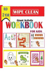 wipe clean Giant Activity workbook for kids old 2 year