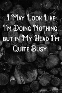 I May Look Like I'm Doing Nothing, but in My Head I'm Quite Busy.