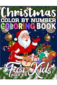 Christmas Color By Number Coloring Book for Kids Ages 5-8