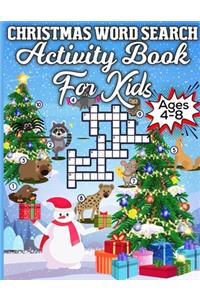 Christmas Word Search Activity Book for Kids Ages 5-8