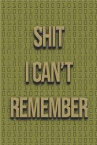 Shit I Can't Remember