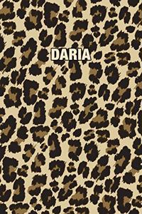 Daria: Personalized Notebook - Leopard Print (Animal Pattern). Blank College Ruled (Lined) Journal for Notes, Journaling, Diary Writing. Wildlife Theme Des