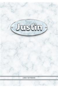 Justin - Lined Notebook