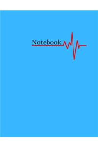 Simplistic Blue Lined Notebook 120 Pages - 8.5x11 inches