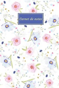 Carnet de Notes: Fantaisie, Avec des Fleurs - Taille facile à transporter - 124 pages lignées