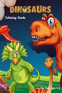 Dinosaurs Coloring Books For Kids Ages 4-8