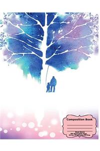 Father And Child Watercolor Composition Book