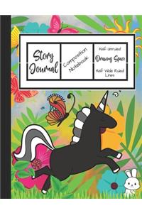Story Journal Composition Notebook Half Unruled Drawing Space Half Wide Ruled Lined