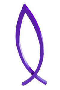 Purple Fish Symbol of Christianity Ichthys Ichthus Journal