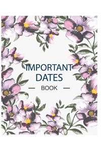 Important Dates Book
